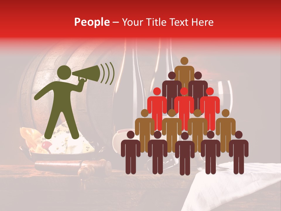 Wine Drapery Red PowerPoint Template