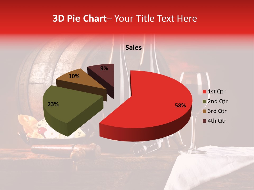 Wine Drapery Red PowerPoint Template