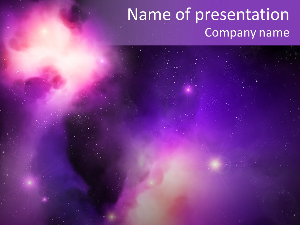 Andromeda Starry Bright PowerPoint Template