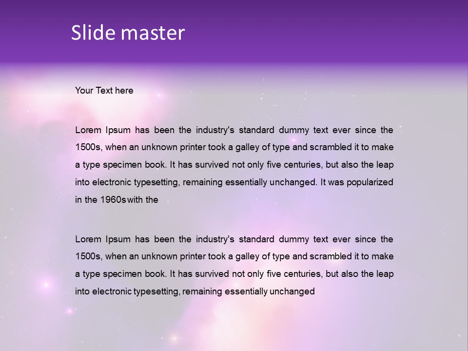 Andromeda Starry Bright PowerPoint Template