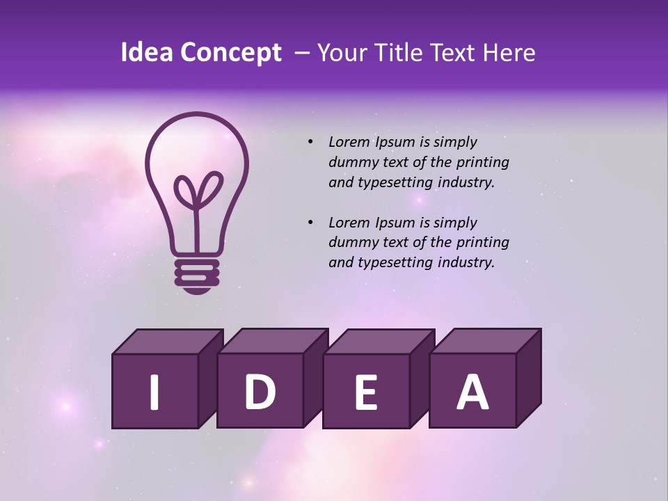 Andromeda Starry Bright PowerPoint Template