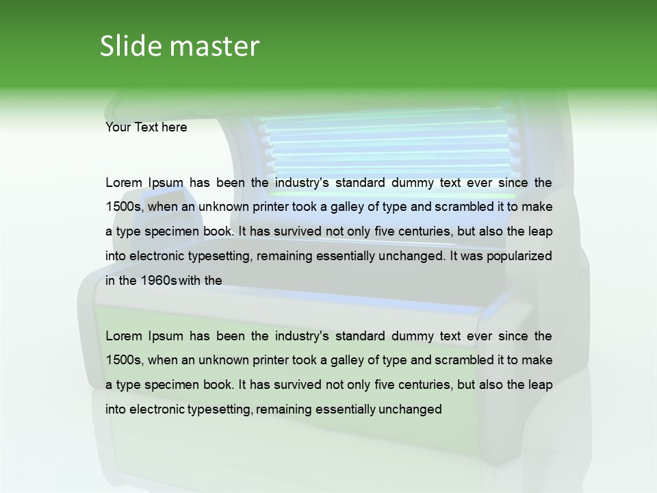 Bulb Sunlight Tanning PowerPoint Template