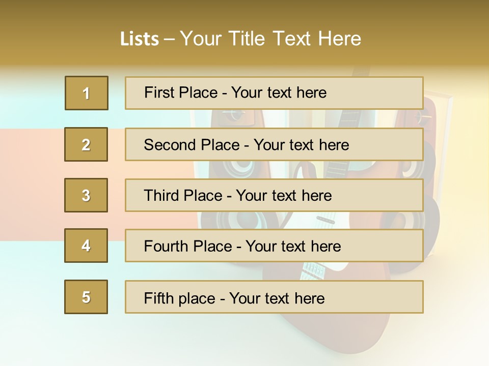 Concert Volume Objects PowerPoint Template