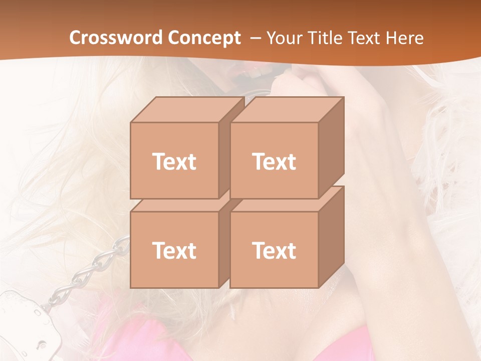 Bikini Hair Caucasian PowerPoint Template