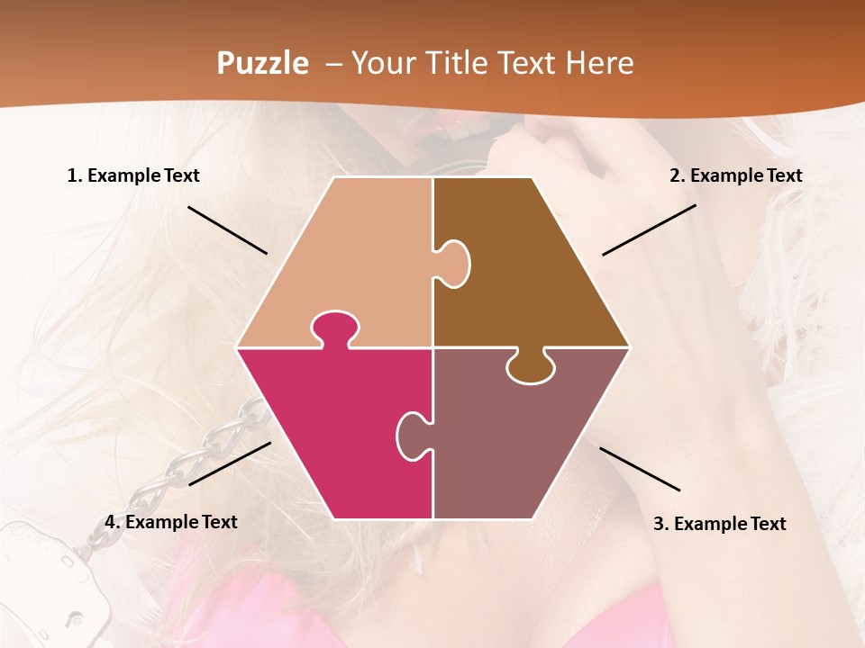 Bikini Hair Caucasian PowerPoint Template