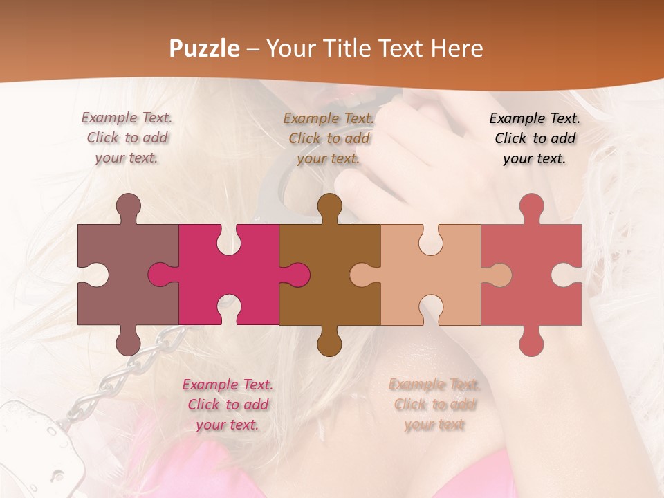 Bikini Hair Caucasian PowerPoint Template