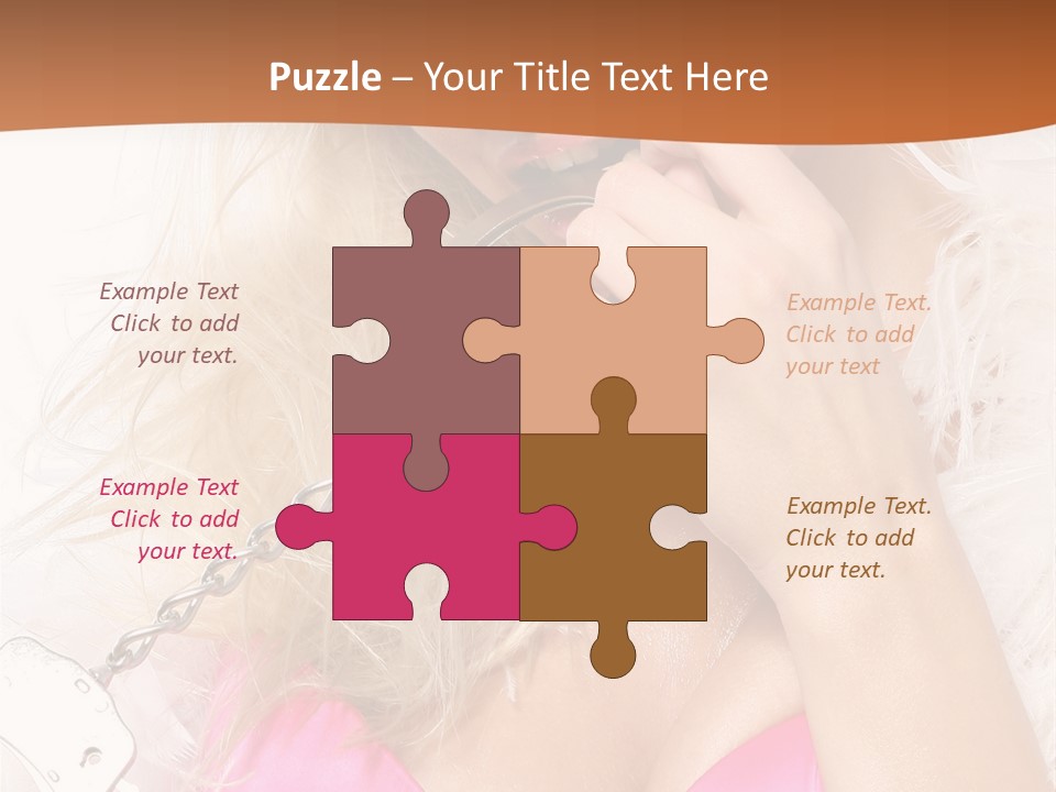 Bikini Hair Caucasian PowerPoint Template