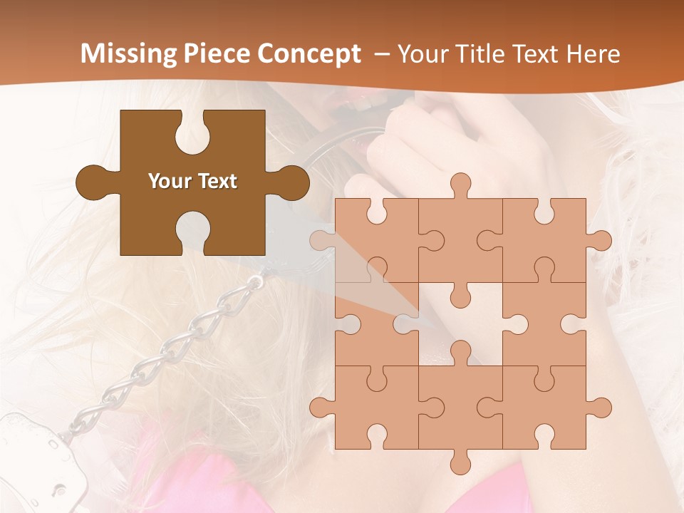 Bikini Hair Caucasian PowerPoint Template