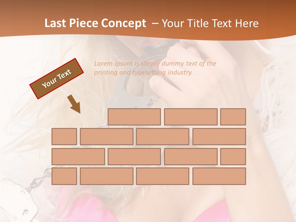 Bikini Hair Caucasian PowerPoint Template