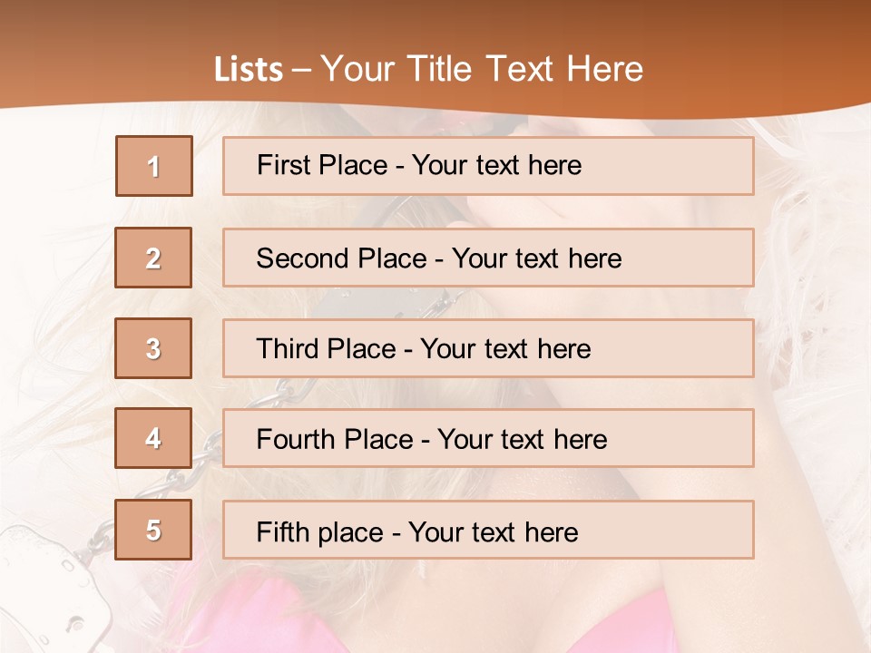 Bikini Hair Caucasian PowerPoint Template