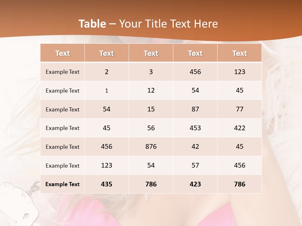 Bikini Hair Caucasian PowerPoint Template