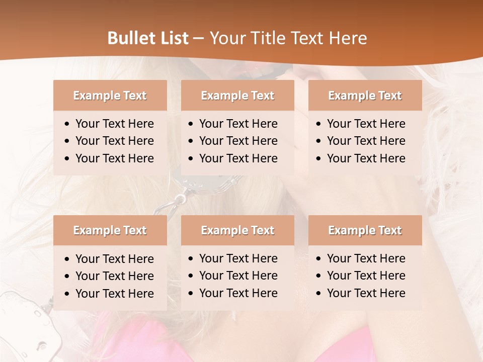 Bikini Hair Caucasian PowerPoint Template