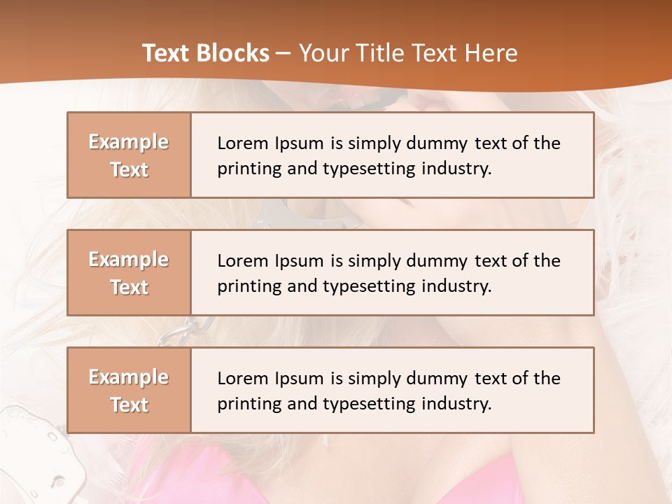 Bikini Hair Caucasian PowerPoint Template