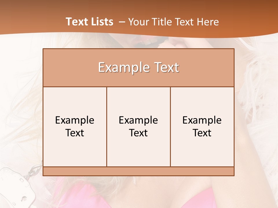 Bikini Hair Caucasian PowerPoint Template