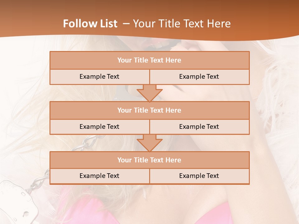 Bikini Hair Caucasian PowerPoint Template