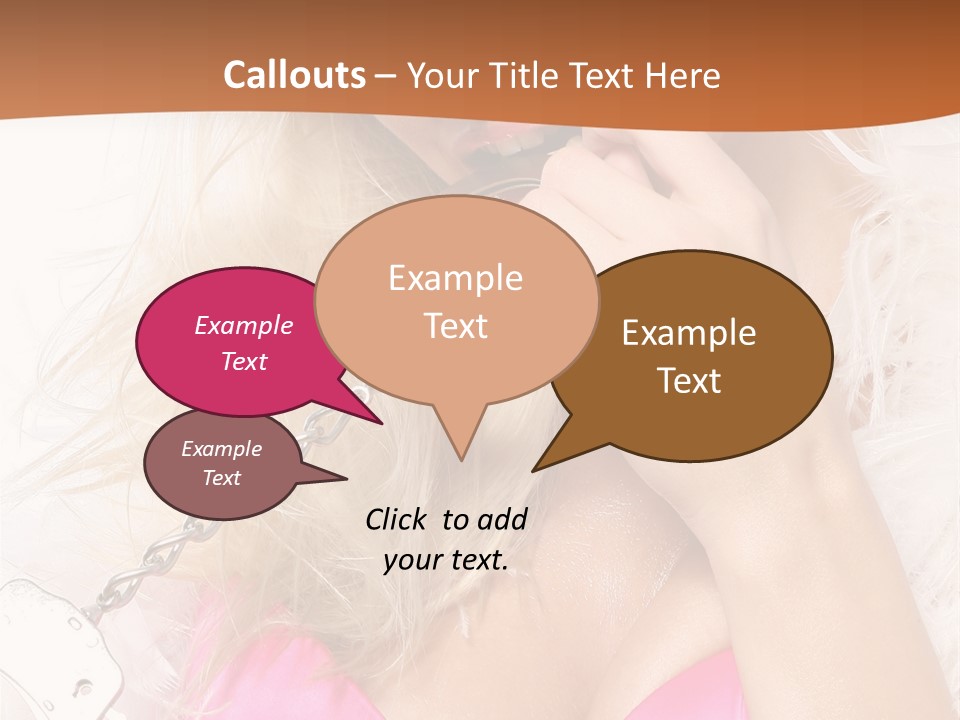 Bikini Hair Caucasian PowerPoint Template
