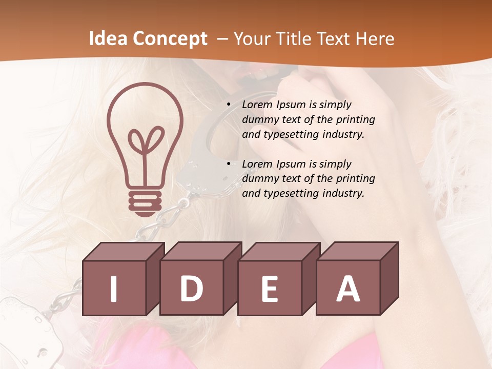 Bikini Hair Caucasian PowerPoint Template