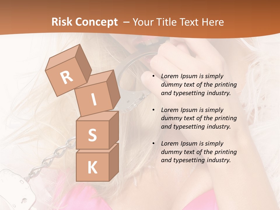 Bikini Hair Caucasian PowerPoint Template