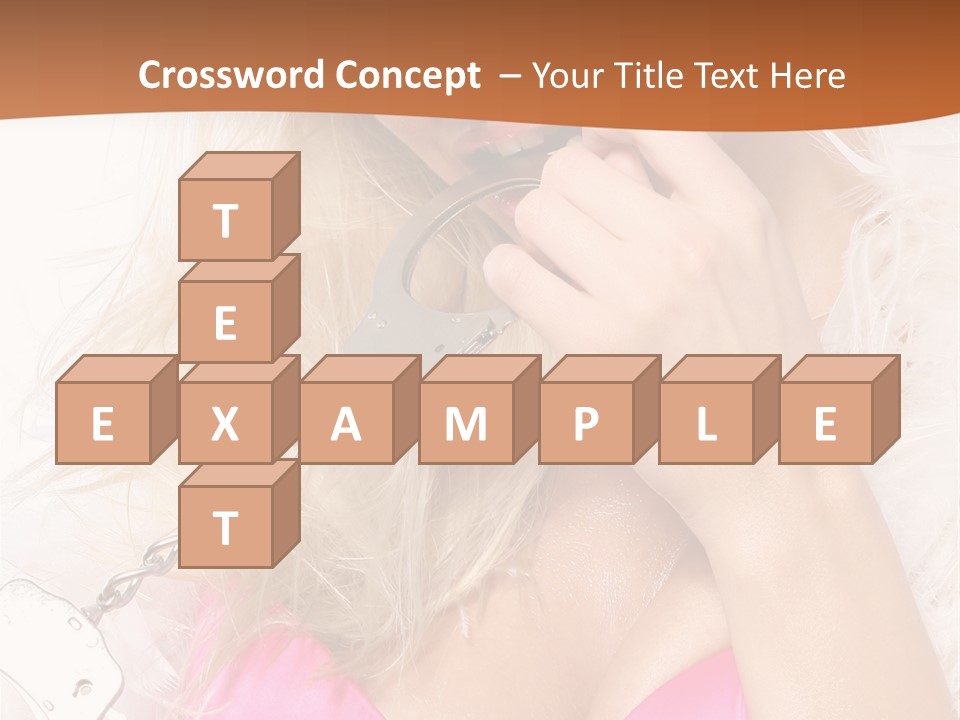 Bikini Hair Caucasian PowerPoint Template