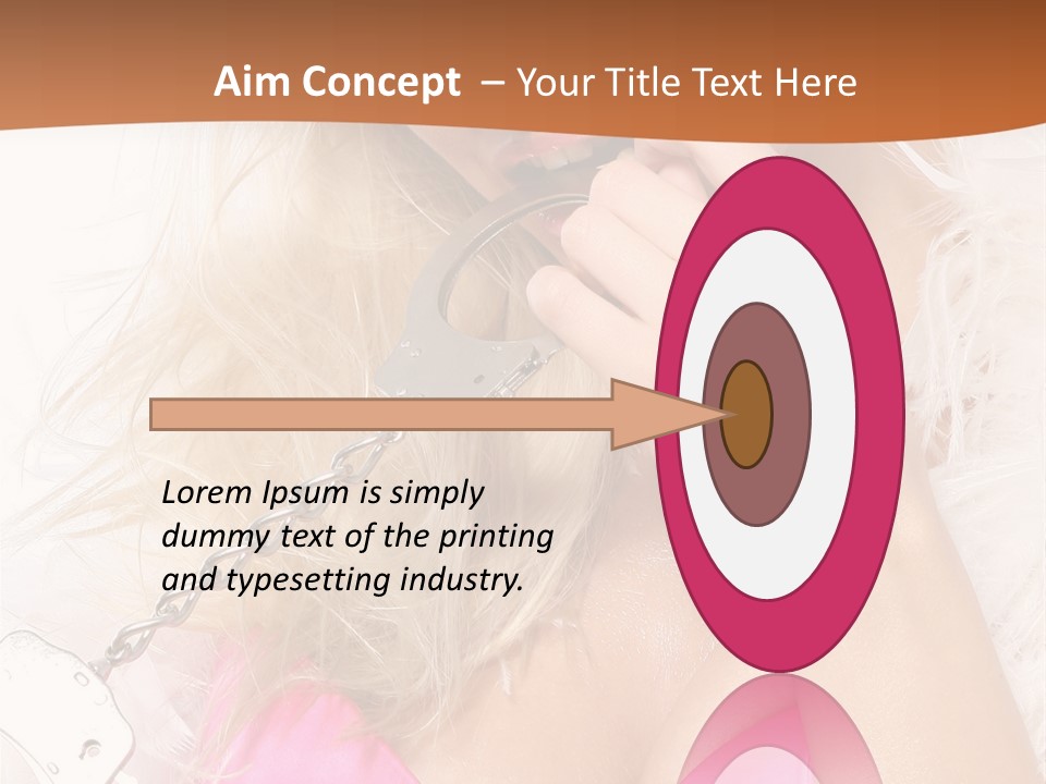 Bikini Hair Caucasian PowerPoint Template
