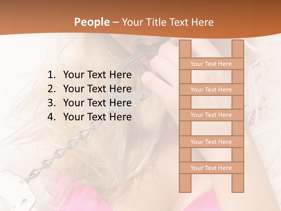 Bikini Hair Caucasian PowerPoint Template