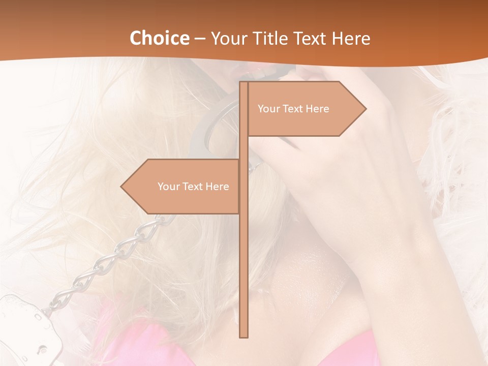 Bikini Hair Caucasian PowerPoint Template