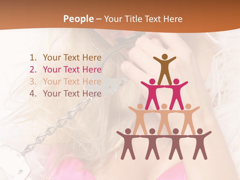 Bikini Hair Caucasian PowerPoint Template