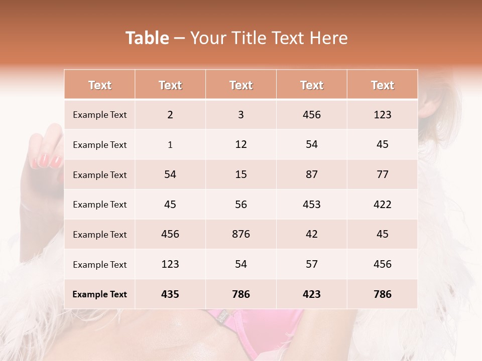 Bra Background Figure PowerPoint Template