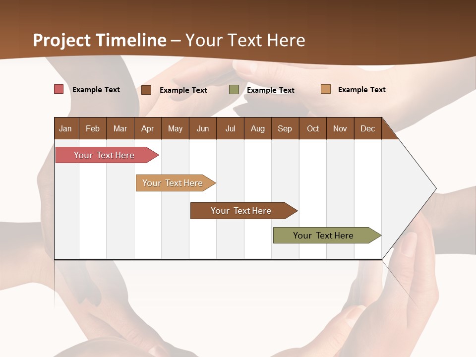 Multiracial Hands Synergy PowerPoint Template