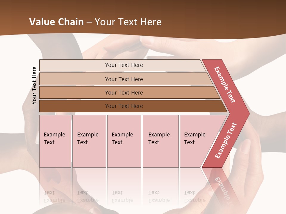 Multiracial Hands Synergy PowerPoint Template