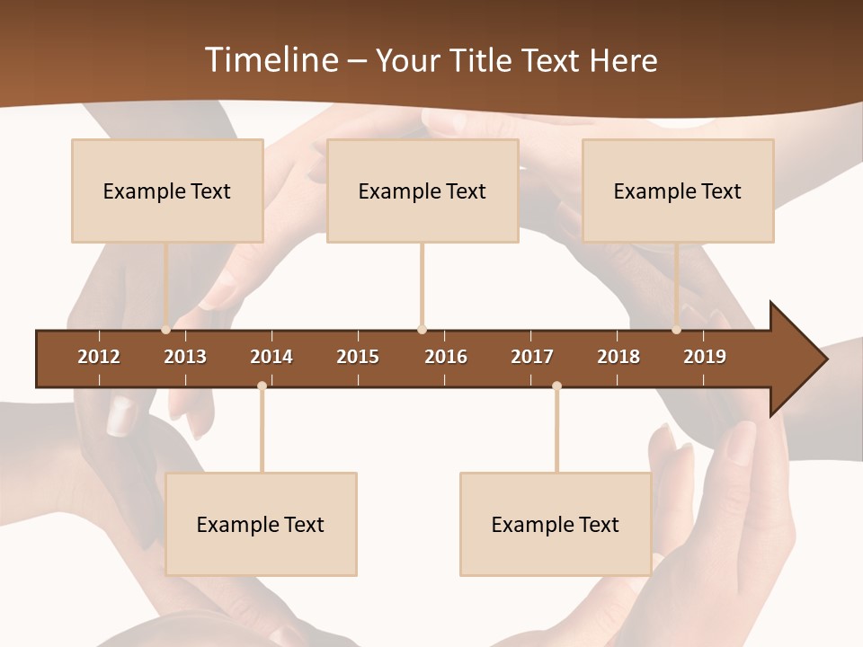 Multiracial Hands Synergy PowerPoint Template