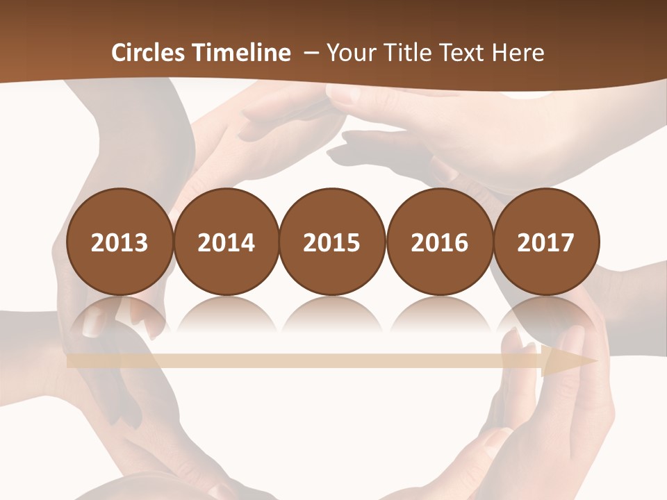 Multiracial Hands Synergy PowerPoint Template