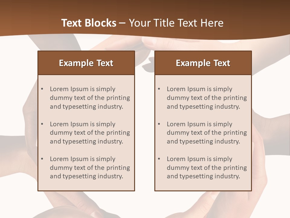 Multiracial Hands Synergy PowerPoint Template