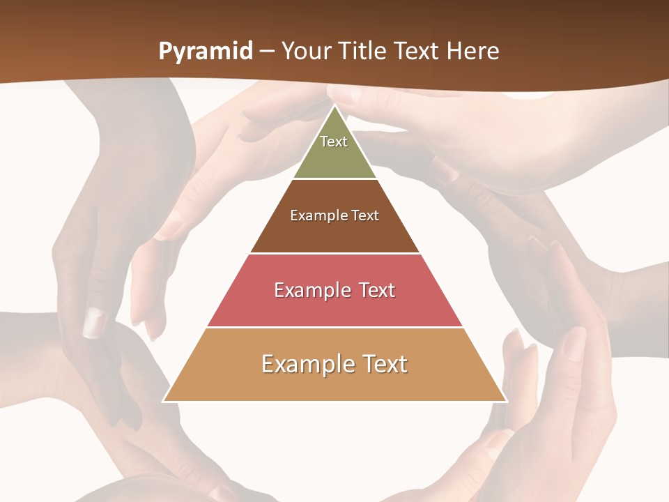 Multiracial Hands Synergy PowerPoint Template
