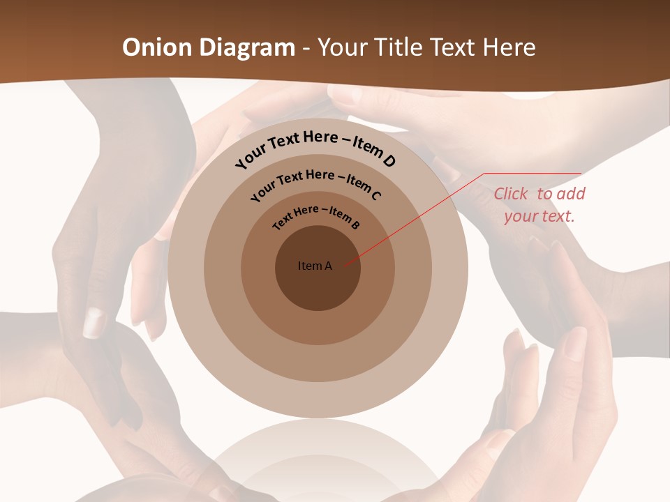 Multiracial Hands Synergy PowerPoint Template