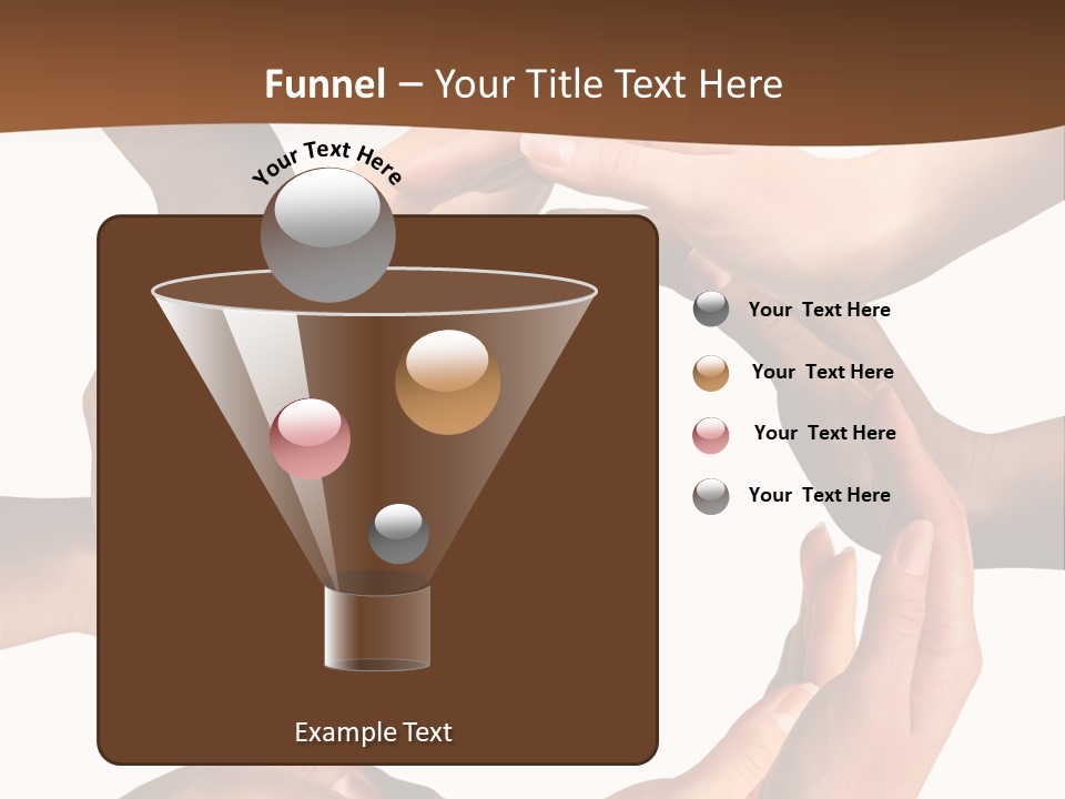 Multiracial Hands Synergy PowerPoint Template