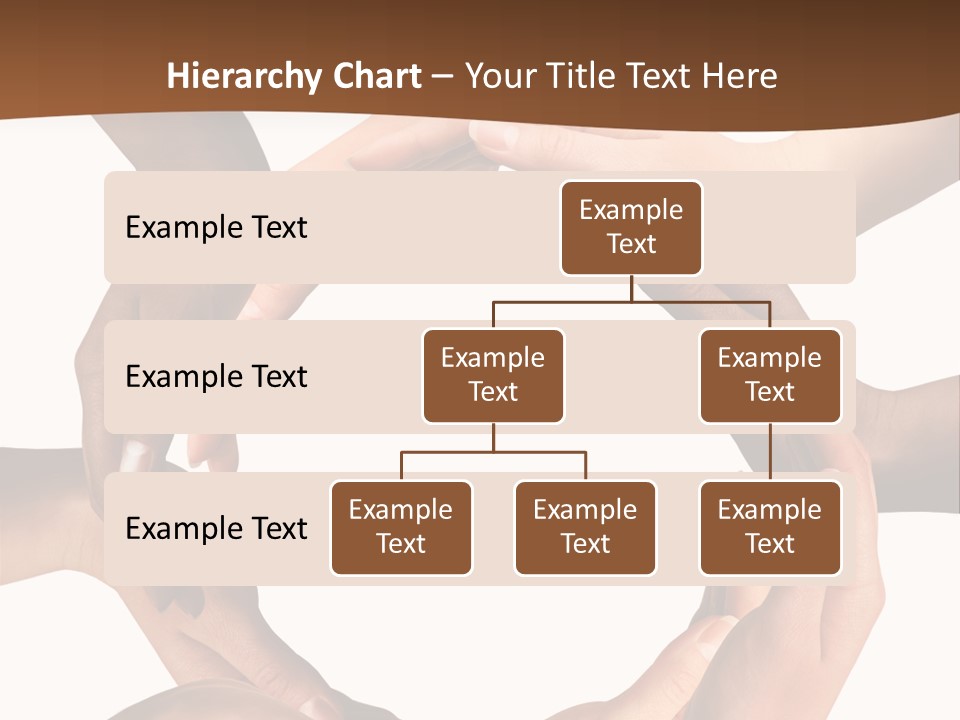 Multiracial Hands Synergy PowerPoint Template