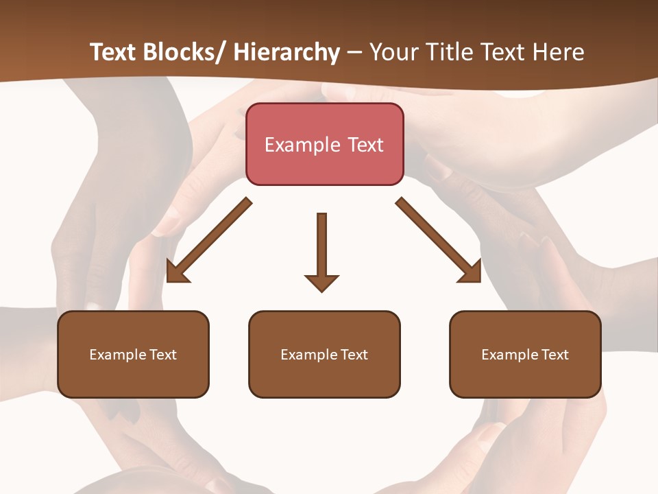 Multiracial Hands Synergy PowerPoint Template