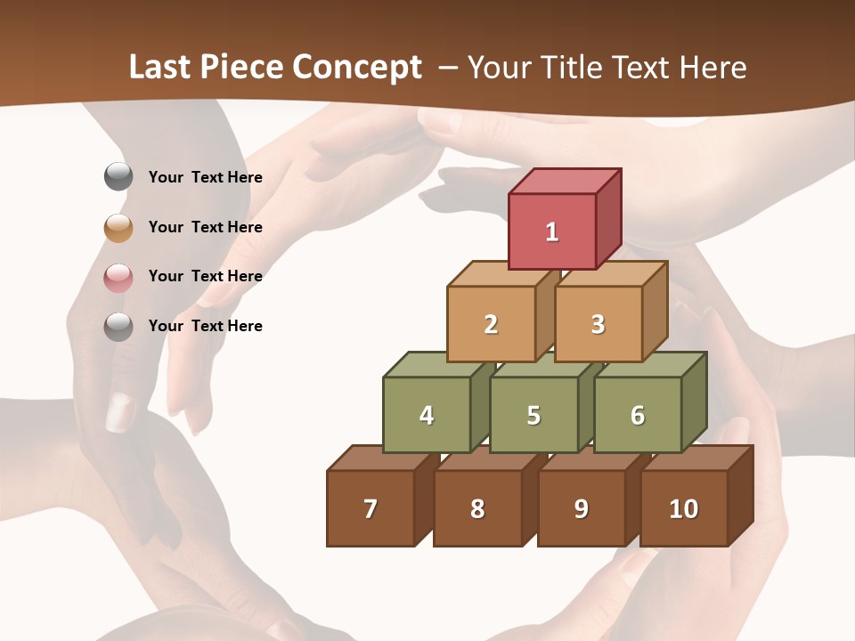 Multiracial Hands Synergy PowerPoint Template