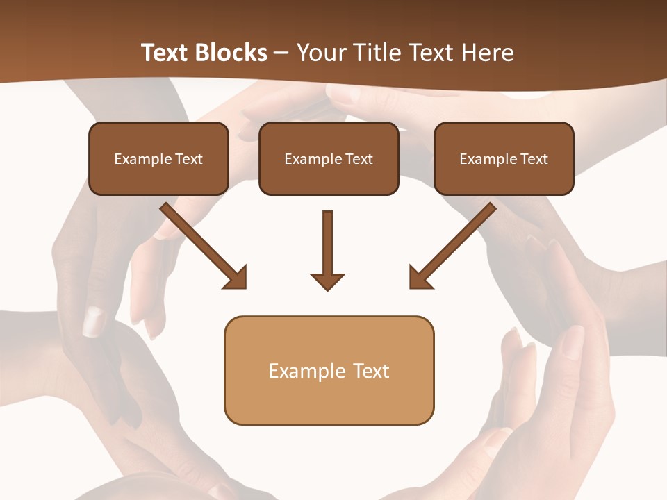 Multiracial Hands Synergy PowerPoint Template