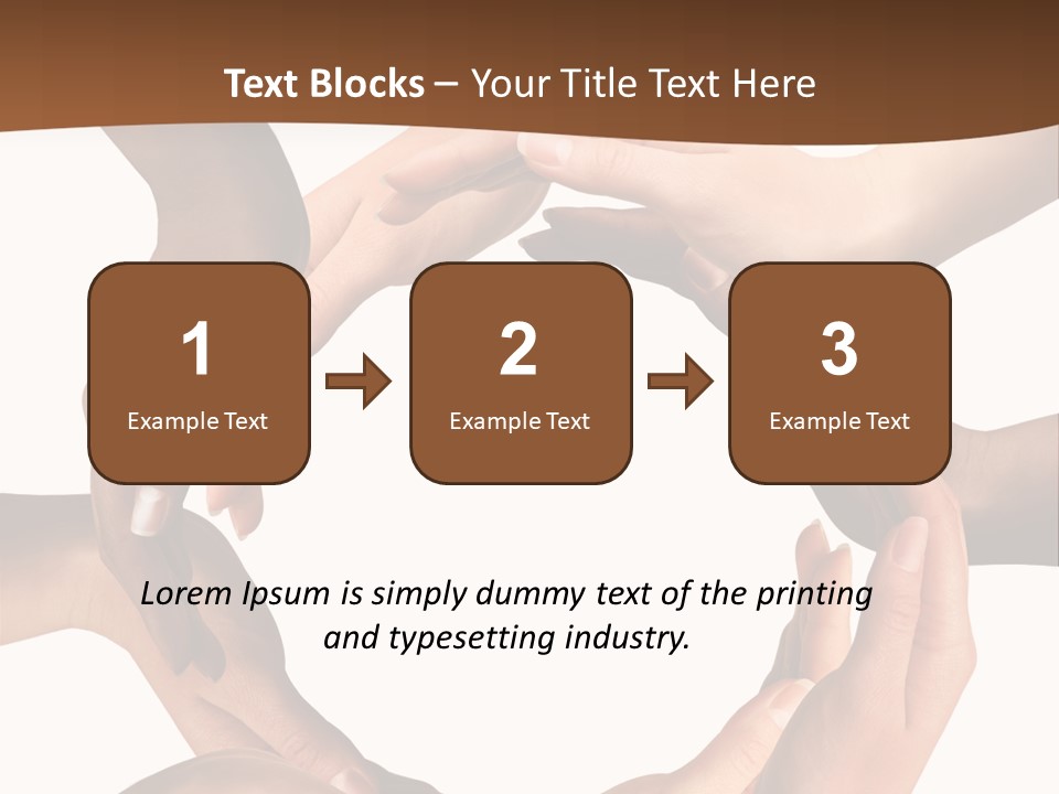 Multiracial Hands Synergy PowerPoint Template