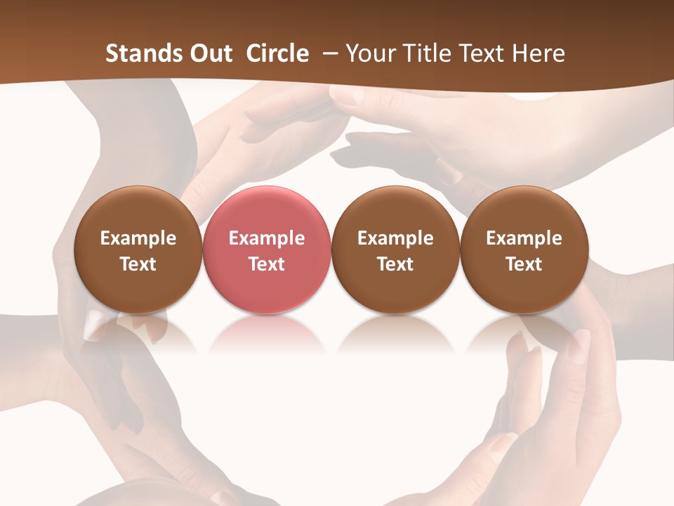 Multiracial Hands Synergy PowerPoint Template