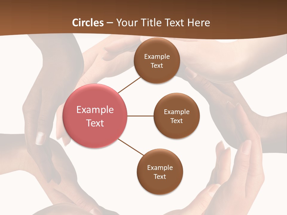 Multiracial Hands Synergy PowerPoint Template