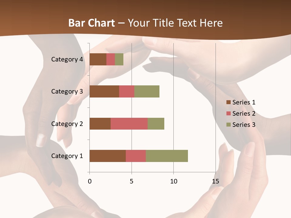 Multiracial Hands Synergy PowerPoint Template