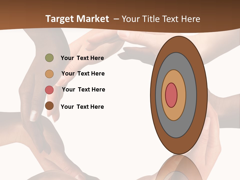 Multiracial Hands Synergy PowerPoint Template