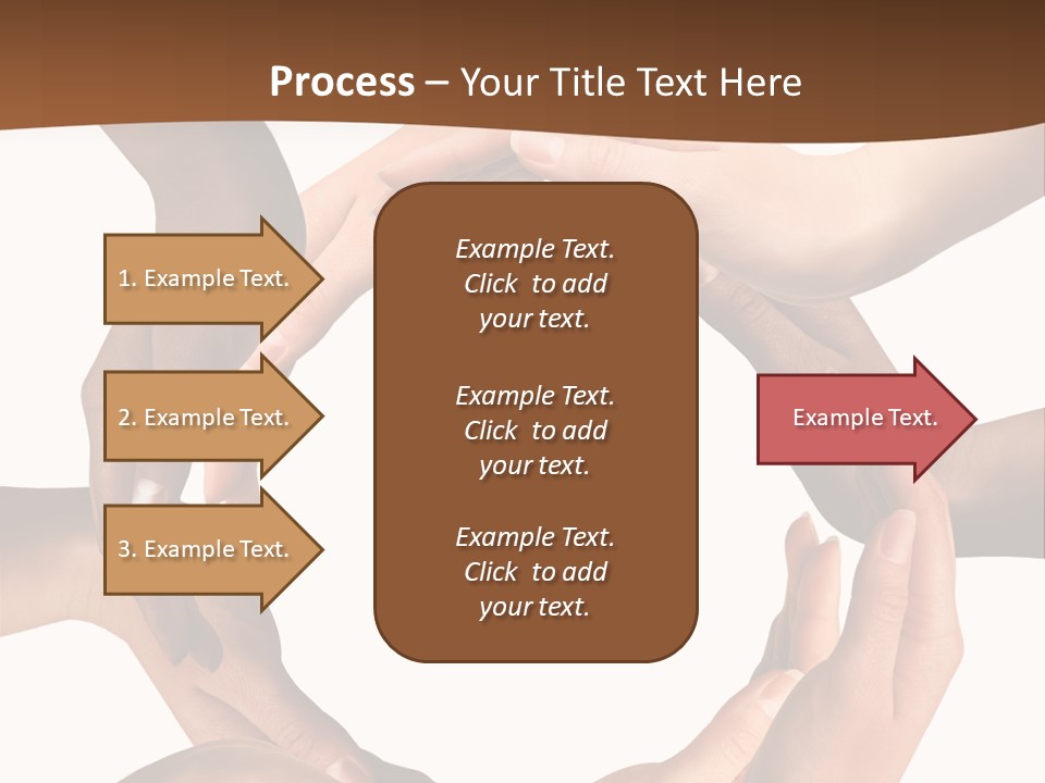 Multiracial Hands Synergy PowerPoint Template