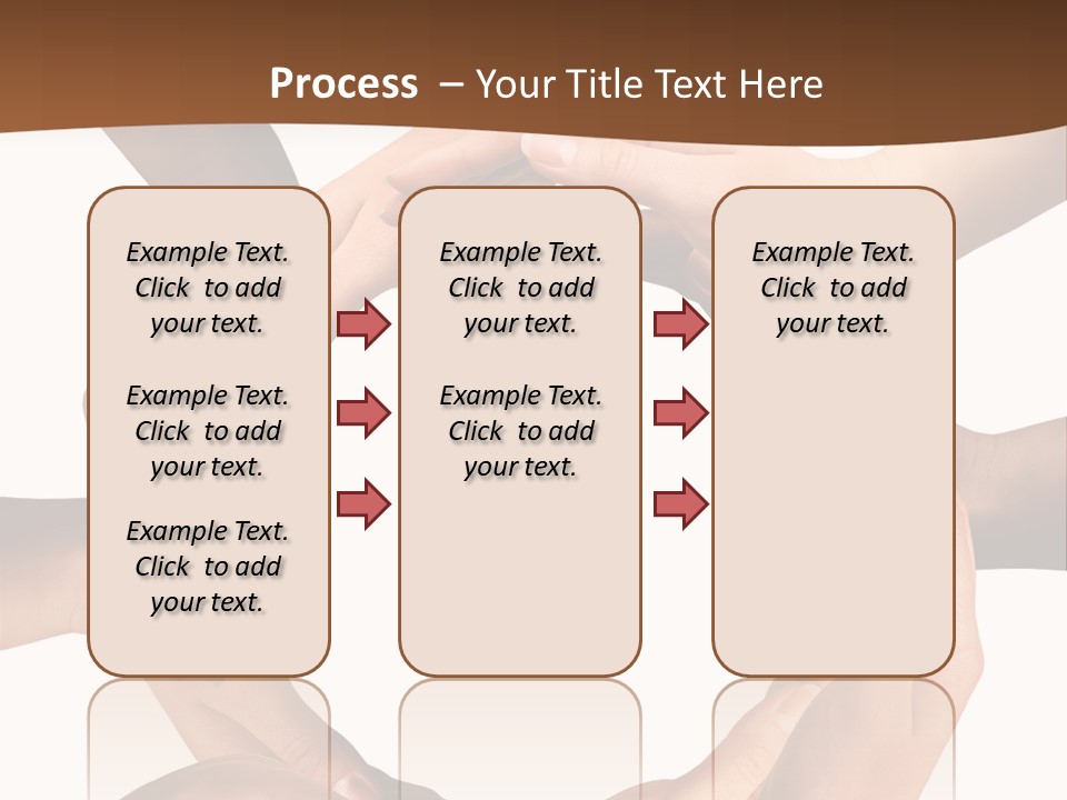Multiracial Hands Synergy PowerPoint Template