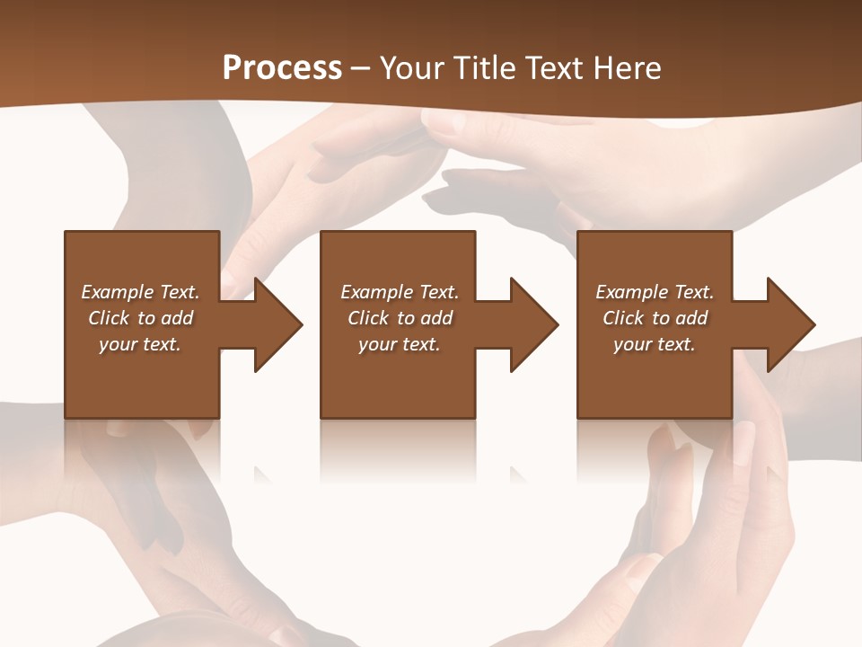 Multiracial Hands Synergy PowerPoint Template