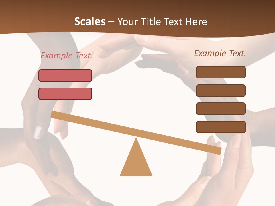 Multiracial Hands Synergy PowerPoint Template