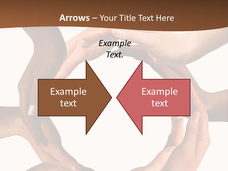 Multiracial Hands Synergy PowerPoint Template